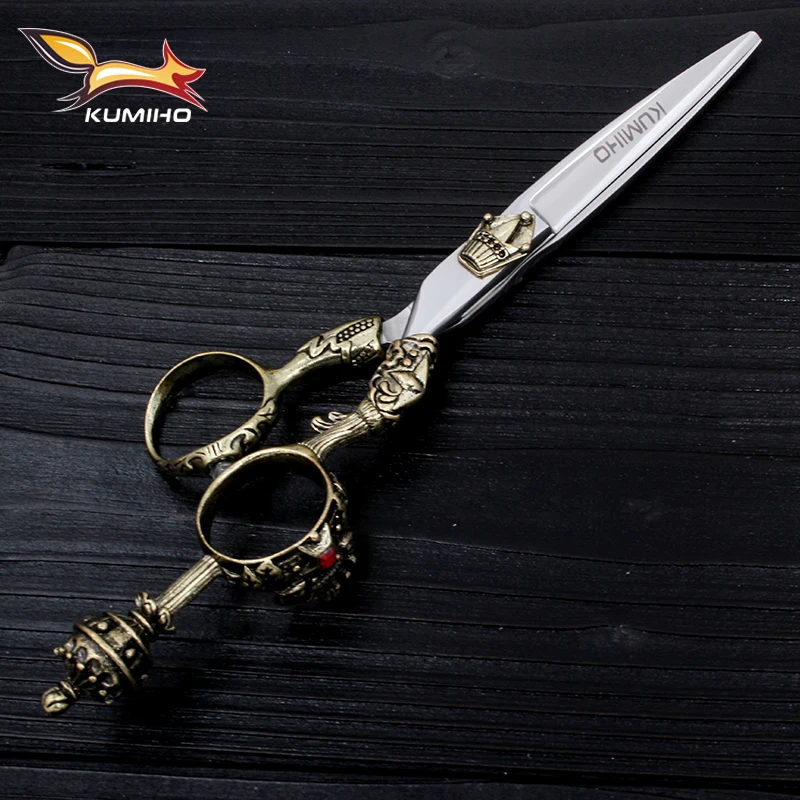 

KUMIHO master professional hair scissors with crown handle barber scissors salon tools hair cutter anf thinner hot selling