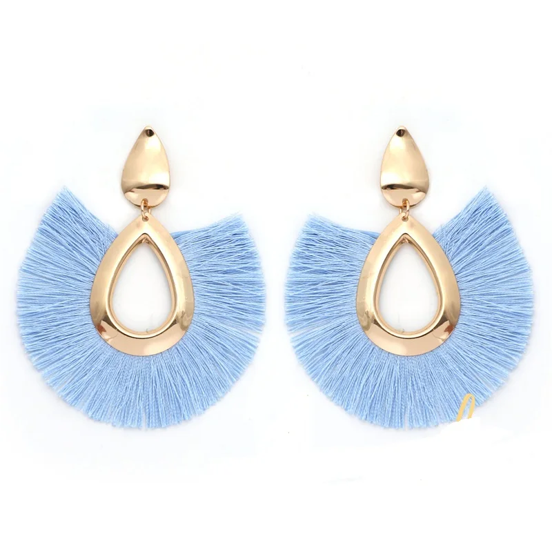 Новые богемные этнические висячие серьги в богемном стиле летние круглые с