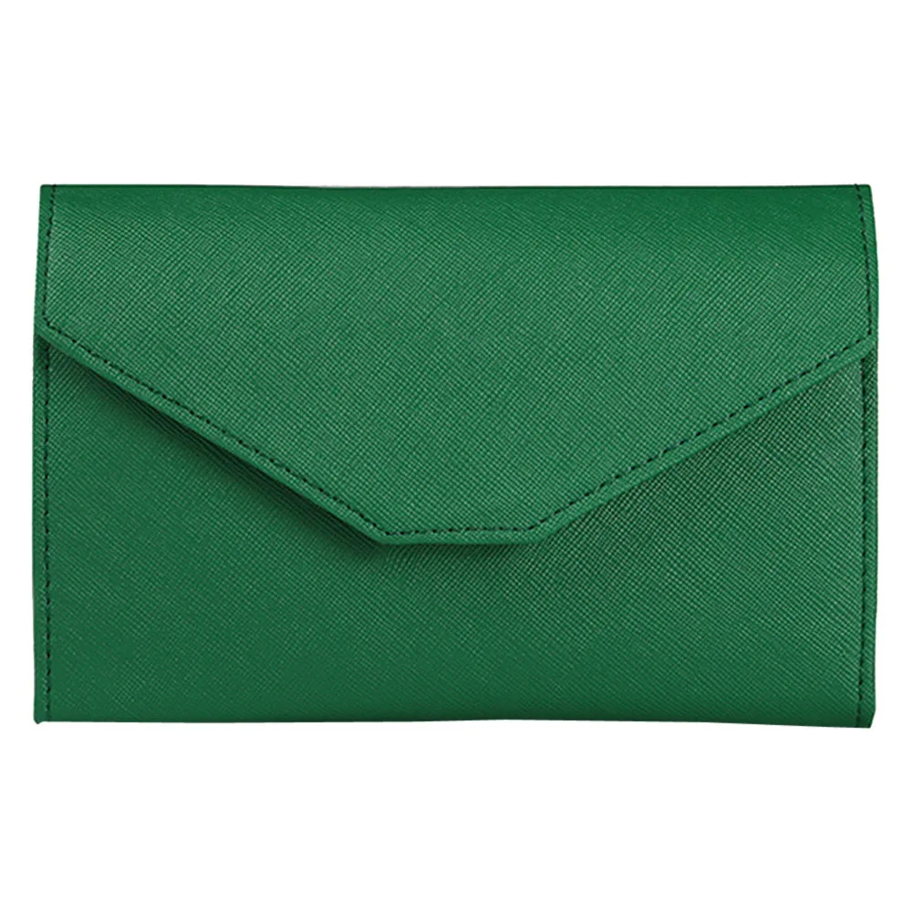 Green 6 цветов, ID держатель для карт, кошелек, натуральный, многоцелевой, для путешествий, паспорта, кошелек, три раза, для документов, органайзер, держатель, сумка - Цвет: Green