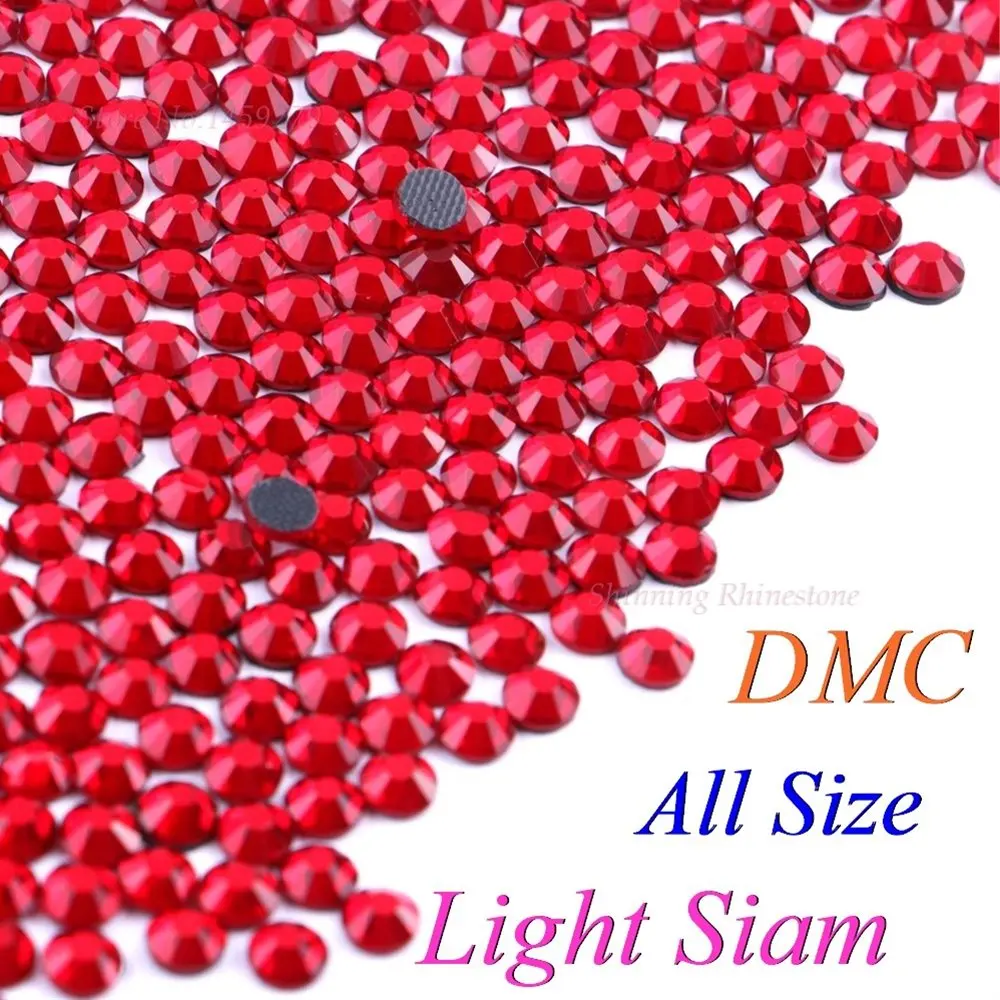 Светящиеся Стразы DMC Siam SS6 SS10 SS16 SS20 стеклянные кристаллы горячей фиксации