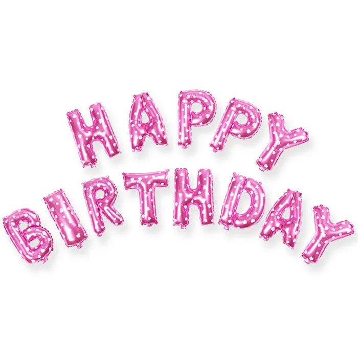 HappyBirthday H03 13 шт. 16 дюймов красочные шары с днем рождения буквы алфавита висячие украшения на день рождения дети ребенок душ фольги шар - Цвет: HappyBirthday H03