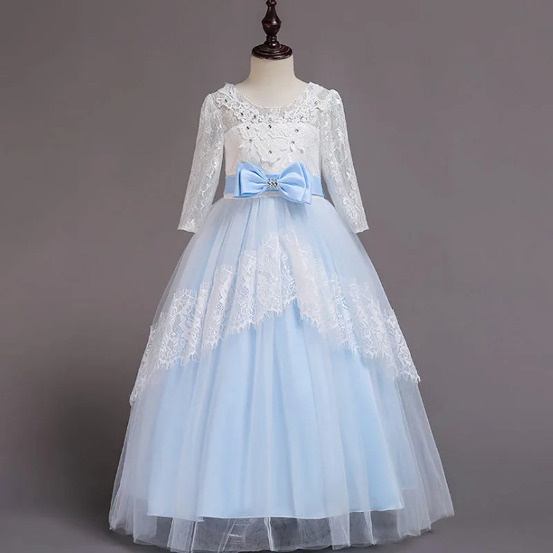 Girls dress princess dresses Lace New Year Clothes for girls Show costume Party Wears kids clothing chilren Tutu Formal DRESS | Детская
