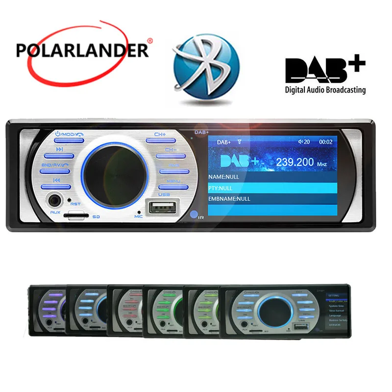 USB/TF/AUX in EQ DAB + FM 12V In-Dash Интерфейс авто аудио стерео 1Din автомобильное радио ISO Contact