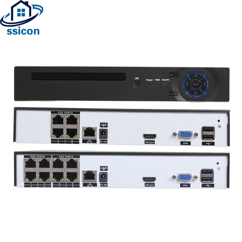 Видеорегистратор NVR POE 5MP 4CH 8CH XMEYE APP P2P Onvif для 5 мегапиксельной IP камеры