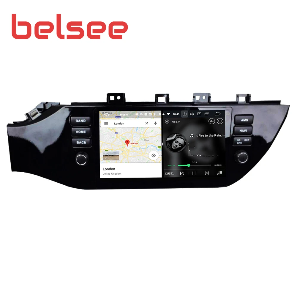 Belsee для Kia Rio K2 Android 9,0 автомобильный радиоприемник ips экран 8 ядер 4 Гб Авторадио плеер стерео gps навигация головное устройство