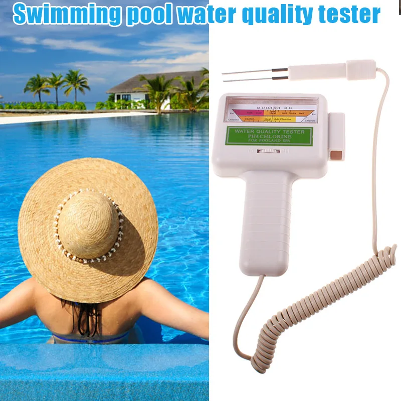 

Newly PH Tester Chlorine Level Meter Swimming Pool Spa Water Quality Measurement Monitor Checker