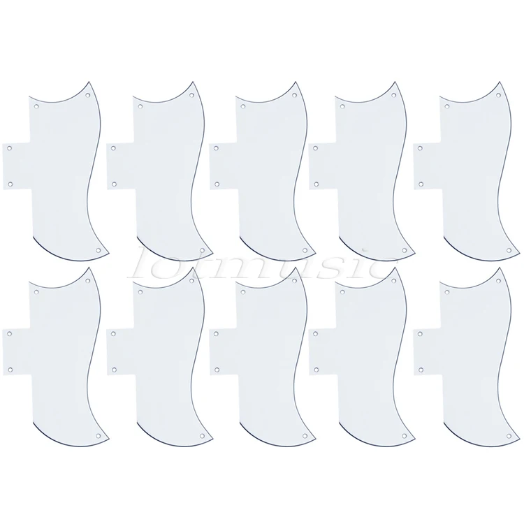 

10Pcs White 3PLY Pickguard Guitar Scratch Plate ABS for Electric Guitar Replacement