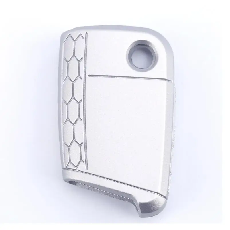 

PREISEI Gold Silver 3 Button Car Silicon Key Cover For VW Golf Smart Remote Key Protector Bag