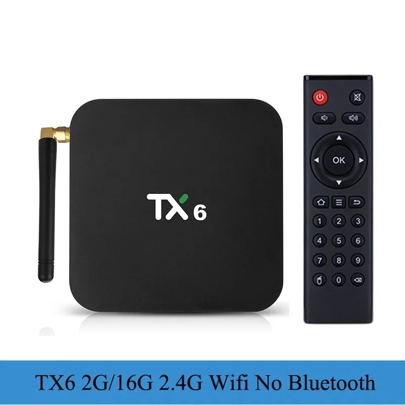 2G 16G Wechip TX6 Smart Android 9,0 ТВ приставка 4G 32G Allwinner H6 четырехъядерный 2,4G+ 5G двойной Wifi BT 4,1 телеприставка 4K HD H.265 медиаплеер - Цвет: 2G 16G