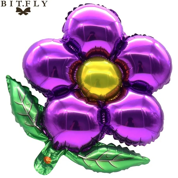 purple 1 шт. алюминиевый шар в виде цветка DIY красивые для украшения свадьбы День рождения Рождественские шары милые дети 55x58 см Новинка - Цвет: purple