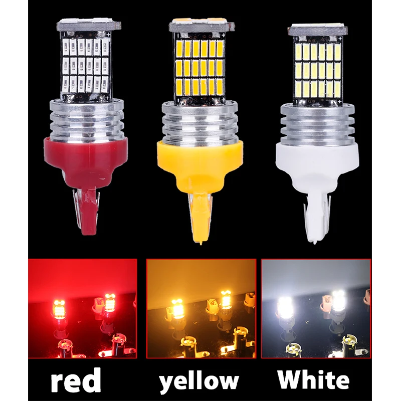 hlxg W21/5W WY21W Led W21W T20 LED 7443 7440 Canbus 4014 Car Light For honda accord 2003 2007/bmw e90/alfa romeo giulietta | Автомобили и