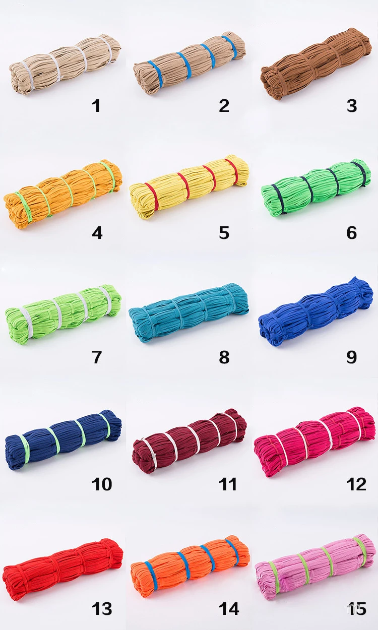 

PPCrafts High Quality 6mm width Colour Polyester Elastic Ribbon Webbing For Apparel Sewing & Fabric Edge Accessories
