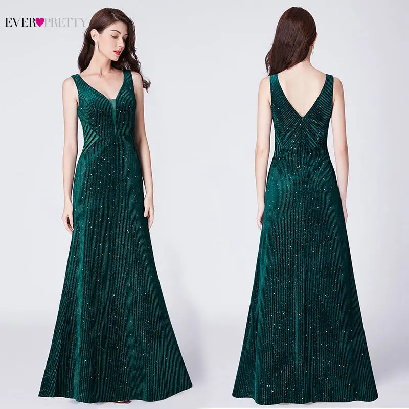 Robe De Soiree Русалочка вечернее платье Ever Pretty EP07439BK элегантные иллюзионные черные вечерние платья с v-образным вырезом и открытой спиной