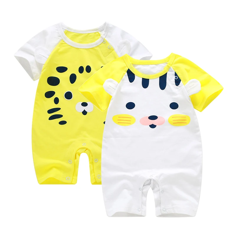 2 шт./партия Детский комбинезон с короткими рукавами для новорожденных девочек