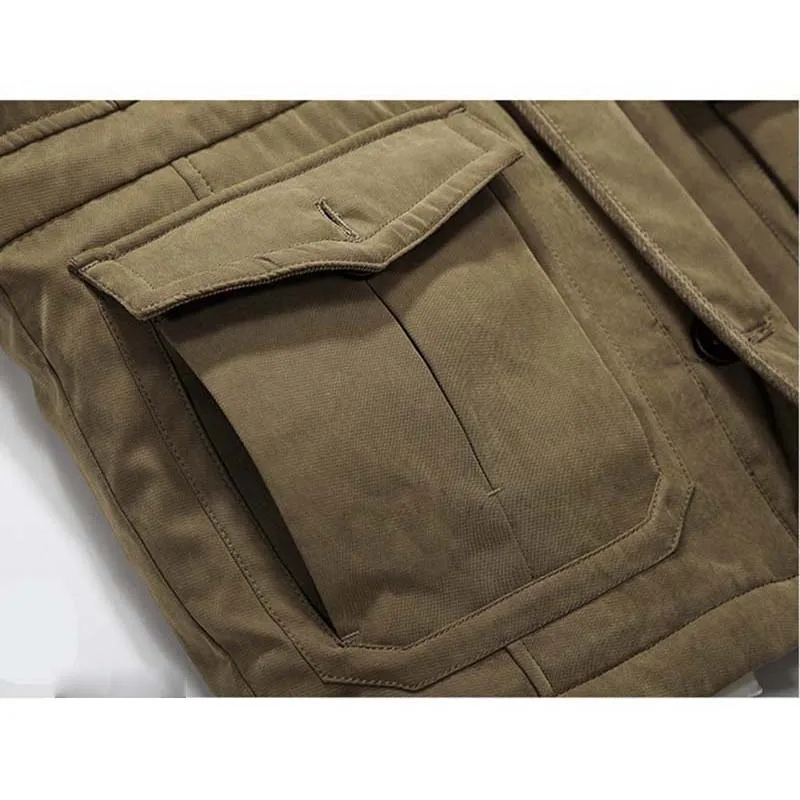 Men Autumn Winter Coat Hooded Fleece Parka Jacket Liner Detachable Casual Jacket Warm OUTWEAR Windbreaker Loose Male Clothes