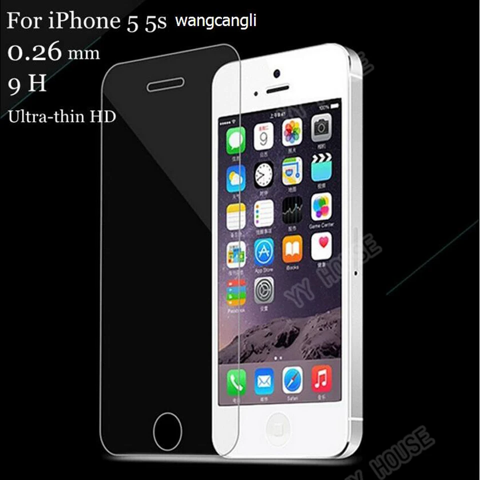 Защитное стекло для iphone 5S закаленное 5 5c se 6 6s 7 8 x plus пленка hd | Мобильные телефоны и