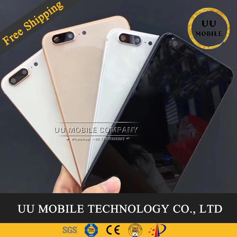 Задняя крышка батарейного отсека хорошего качества для iphone 6P 6SP 7P до 8P Корпус Шасси задняя дверь средняя рамка без разъема для наушников