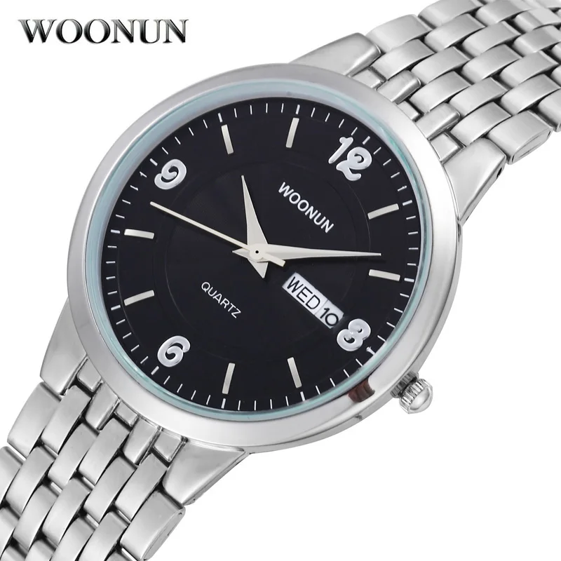 Часы мужские ультратонкие водонепроницаемые ударопрочные из серебристой