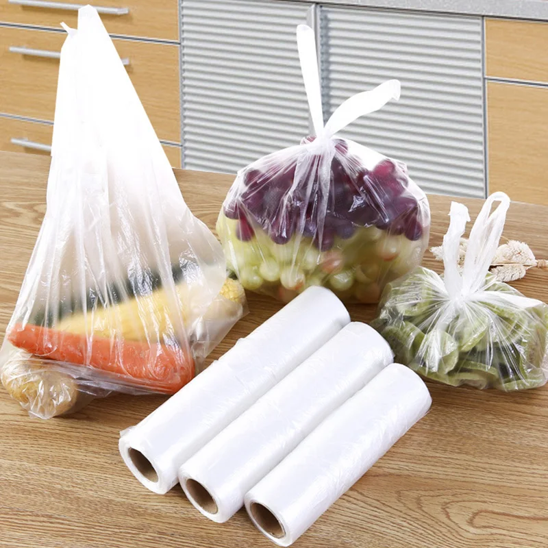 Прозрачные пластиковые пакеты для сохранения свежести с ручкой продуктов 3