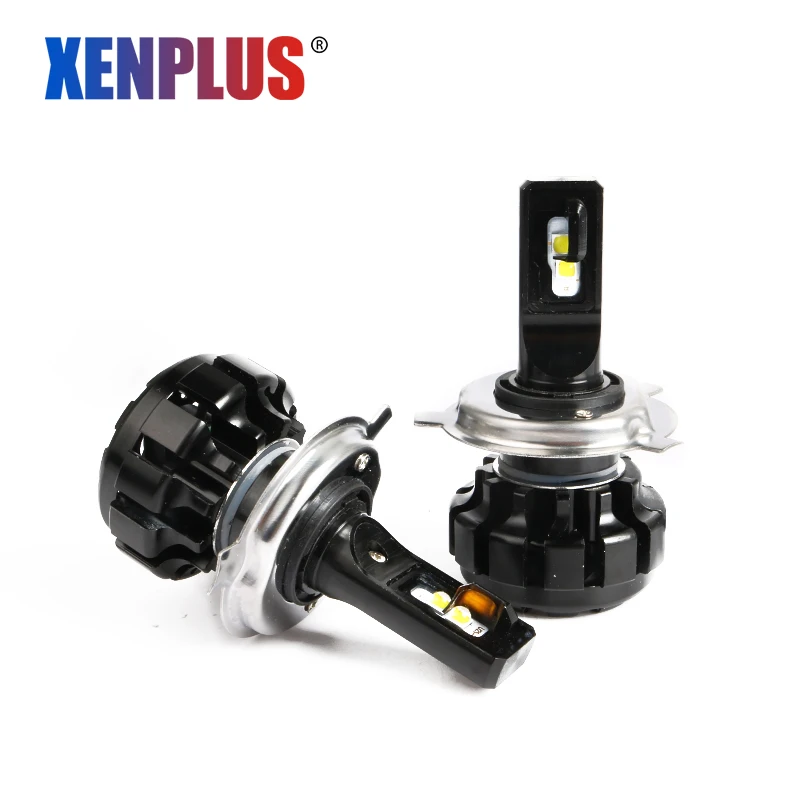 2 шт. H4 мини светодиодные лампы фары XHP50 чип V1 + Turbo LED H1 H3 H11 H10 HB3/9005 HB4/9006 60 Вт 6000LM 12 В