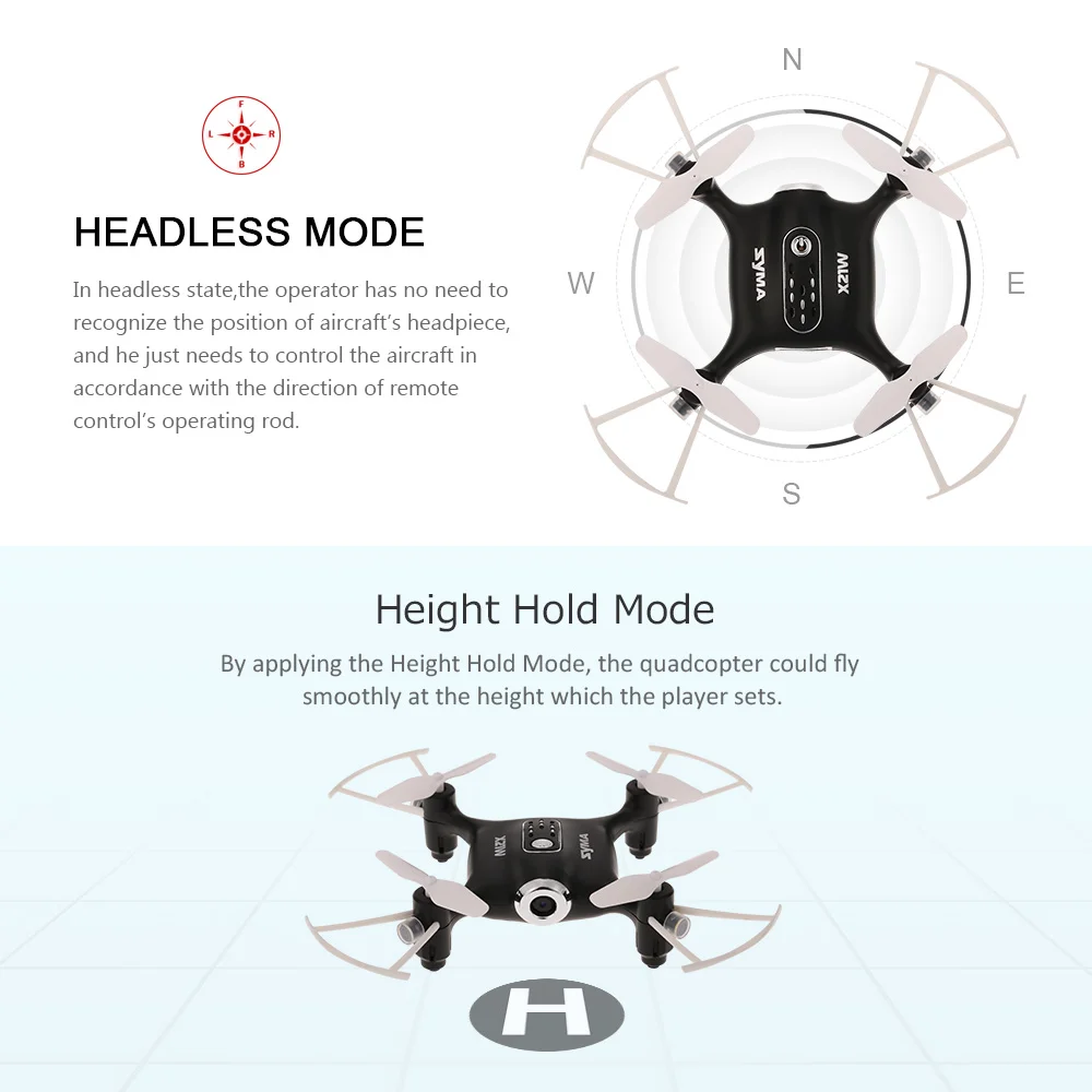 Квадрокоптер Syma X21W Wi Fi FPV 720P камера Дрон барометр набор высоты Радиоуправляемый