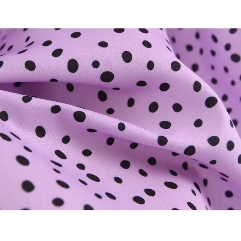 Женское винтажное платье в горошек повседневное элегантное с запахом коротким