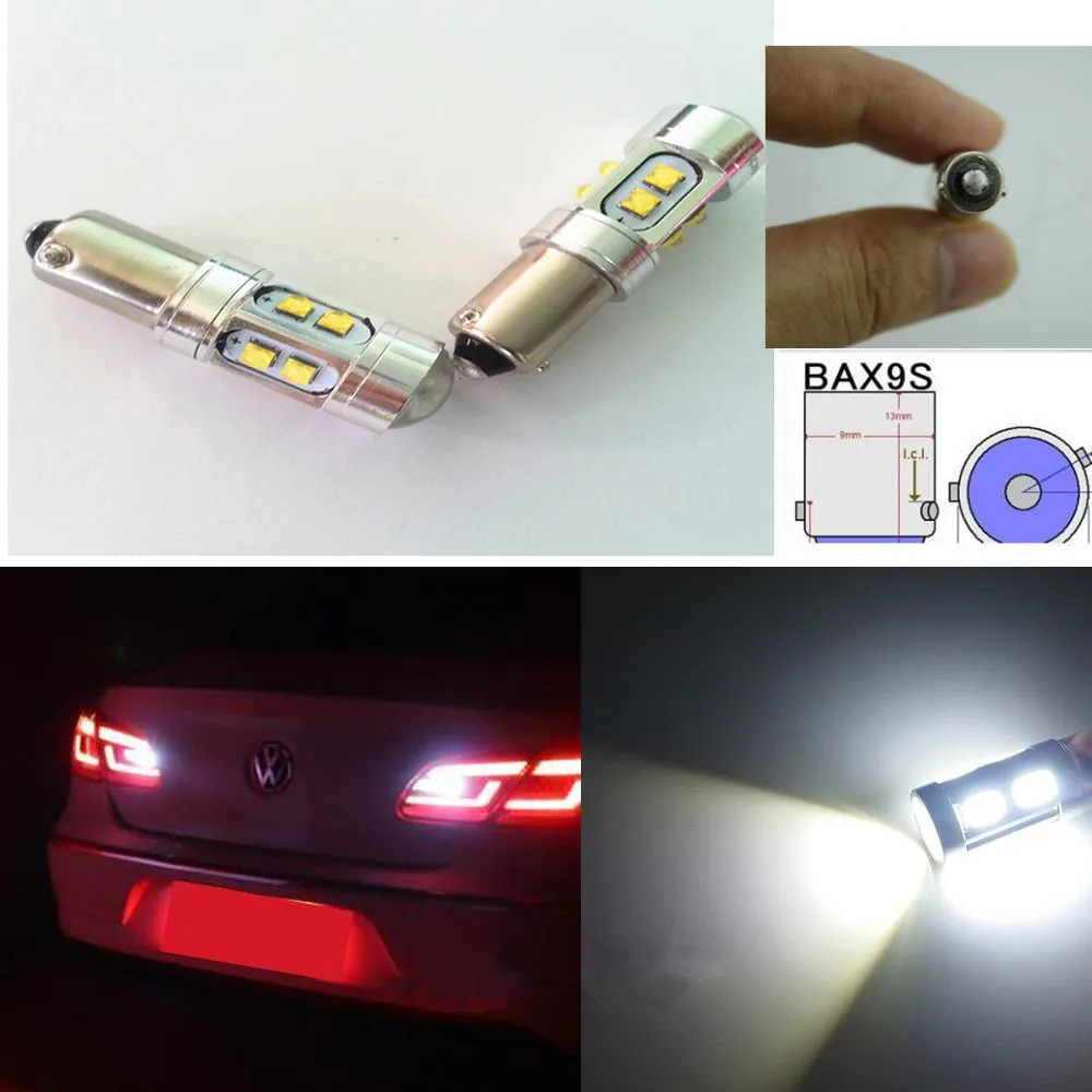 

Комплект из 2 предметов, 50 Вт ошибок 10*5 Вт CREE чипы белый BAX9S 2-B BA9 64132 H6W светодиодный для европейских автомобилей парковки Светильник лампы