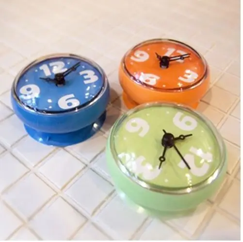 Креативные водонепроницаемые настенные часы для ванной комнаты круглые