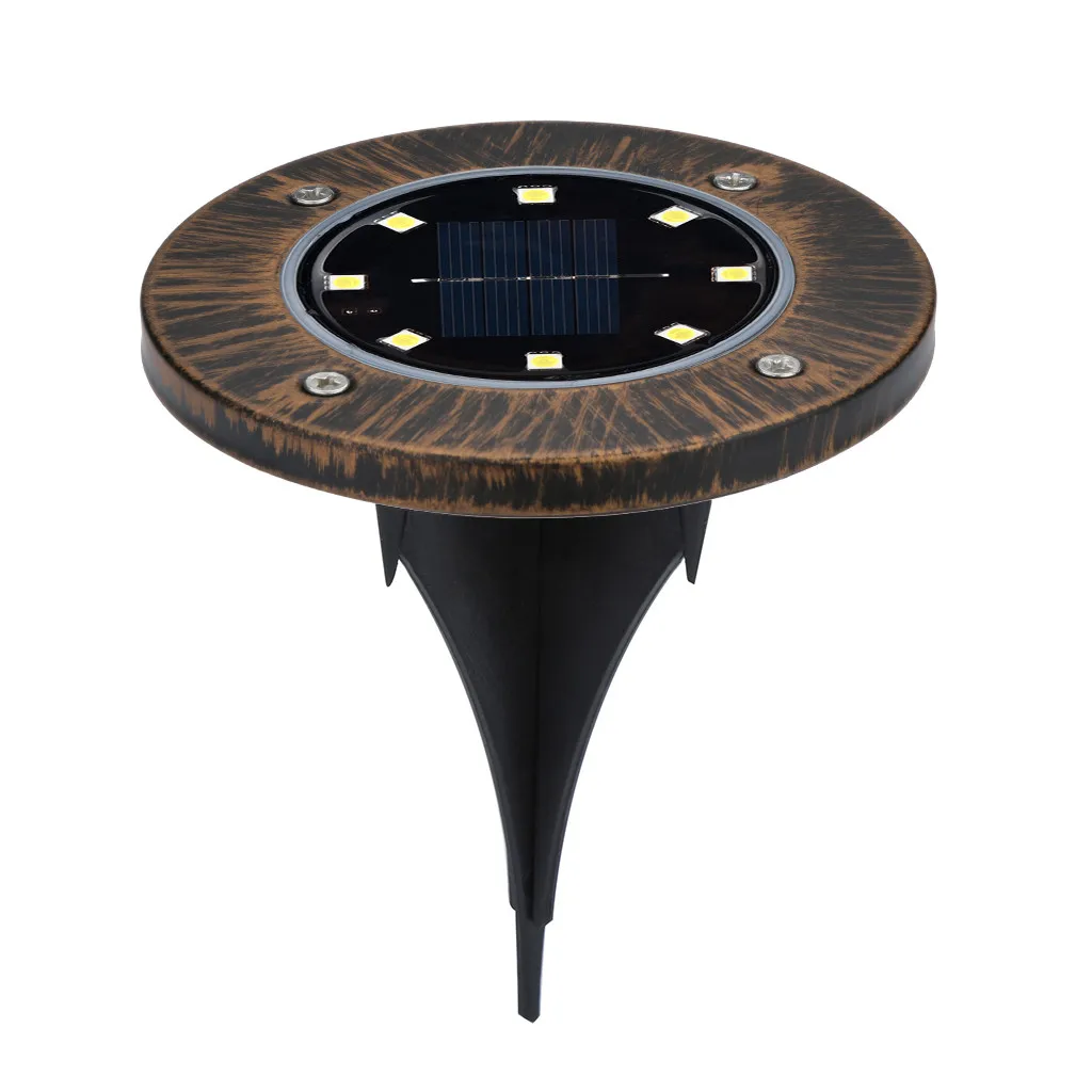 4 шт. светодиодный солнечный светильник древесины наземный s 8 бусины Открытый