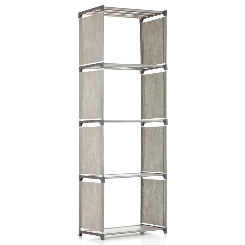 Grey 5-Shelf 5-полка книжные полки простой нетканый материал складной стоьте вверх книжные полки мебель для дома украшения полка Экономия пространства - Цвет: Grey 5-Shelf
