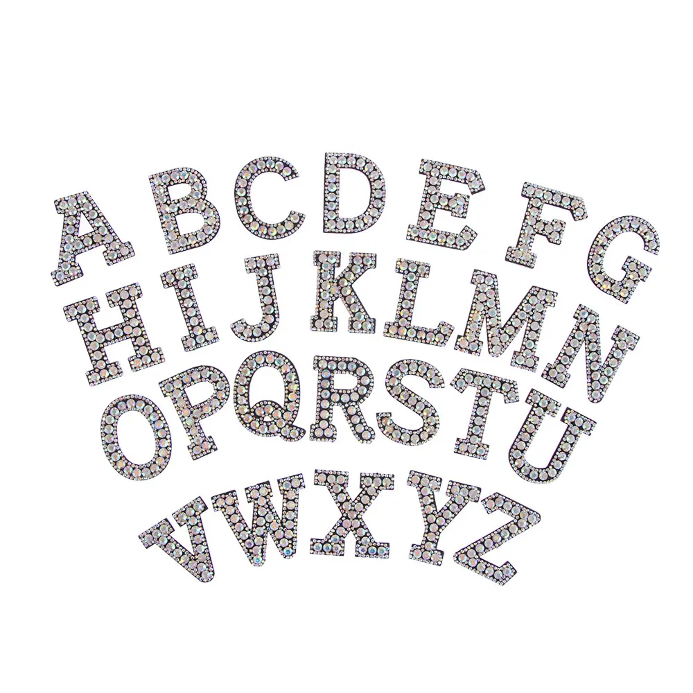 Наклейки с надписью стразы алфавит 3D наклейка на одежду нашивки вышивкой | Дом и