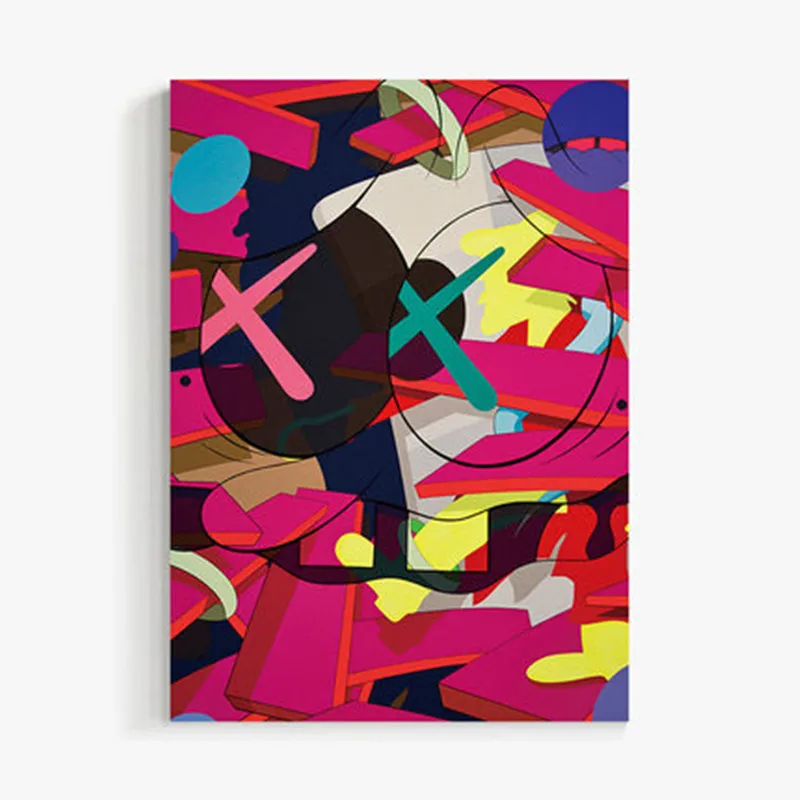90x120cm Граффити абстракция настенные картины абстракция уличное искусство творческая спальня дома гостиная современный декор M740 - Цвет: 90x120cm
