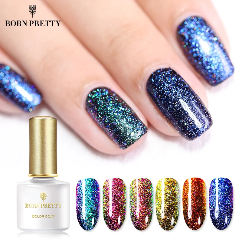 Гель для ногтей BORN PRETTY Peacock 6 мл хамелеон блестящий Платиновый отмачиваемый УФ