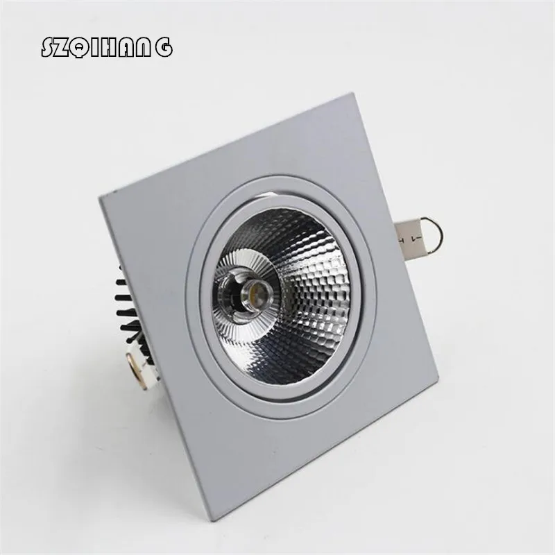 

Square 10W 15W LED COB downlight Dimmable Recessed LED Ceiling Lamp Spot Light led lamp AC110V/AC220V Free Shipping