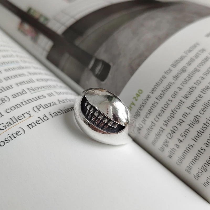 LouLeur 925 пробы серебряные кольца с большим ртом, серебряные кольца для женщин в стиле панк Рок, модные трендовые ювелирные изделия