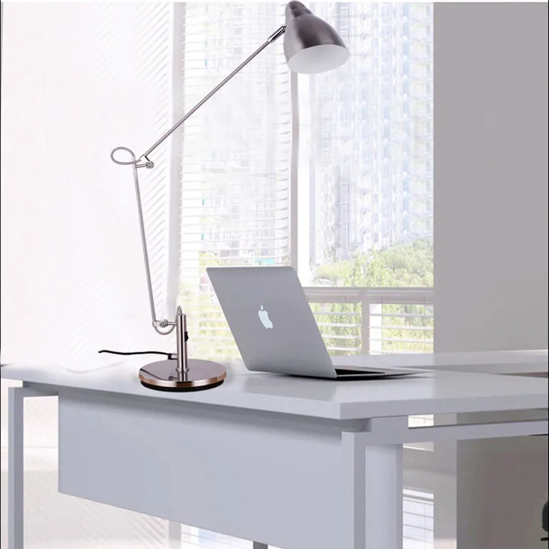 Современная настольная лампа Marmenkina с клипсой Офисная Светодиодная Гибкая для