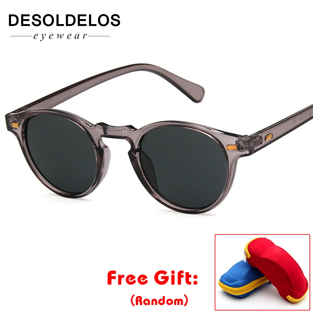 

2019 Classic Retro Small Round Sunglasses Fashion Small Box Sunglasses Men and Women Trend Wild Sunglasses with box
