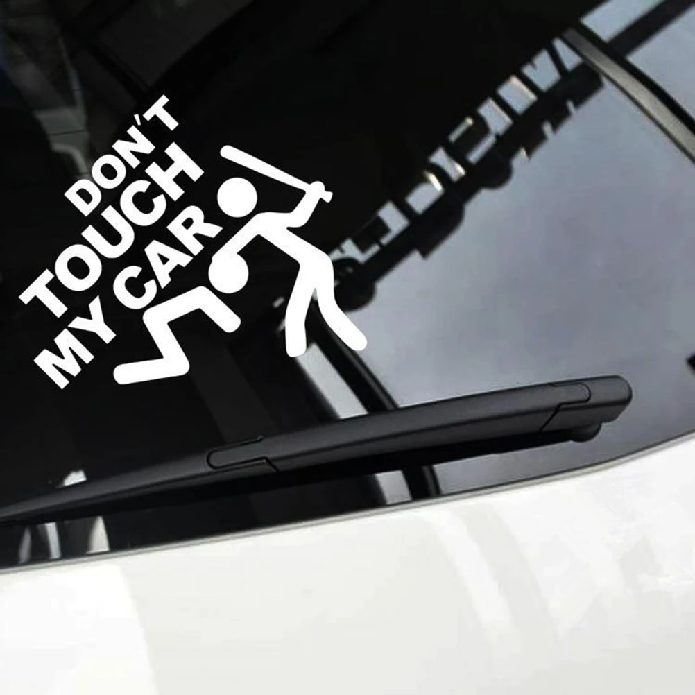 

Забавная Светоотражающая наклейка на машину с надписью «Don't Touch My Car», водонепроницаемая автомобильная наклейка из ПВХ