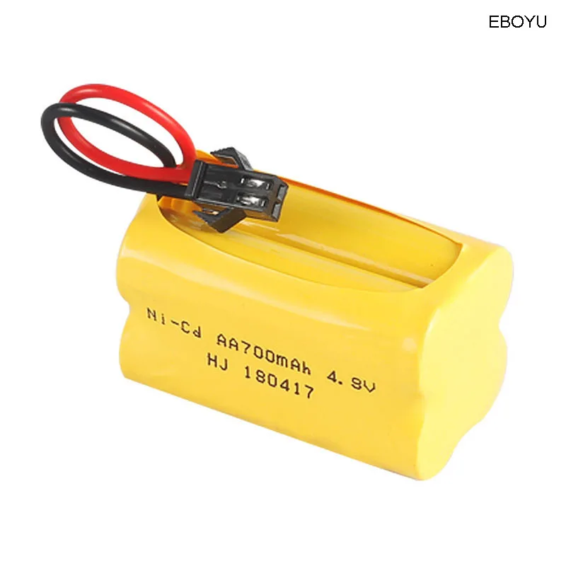 Аккумулятор EBOYU Ni-Cd AA 4 8 В 700 мА/ч с разъемом SM 2P для RC Bus школьный автобус F1 800 лодка |
