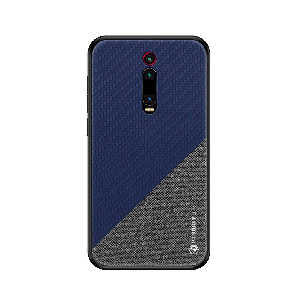 PINWUYO для Xiaomi mi 9 T/mi 9 T Pro Жесткий чехол из поликарбоната+ тканевая задняя крышка Чехлы для Xiaomi mi 9 T Pro полный защитный чехол для телефона - Цвет: Темно-синий