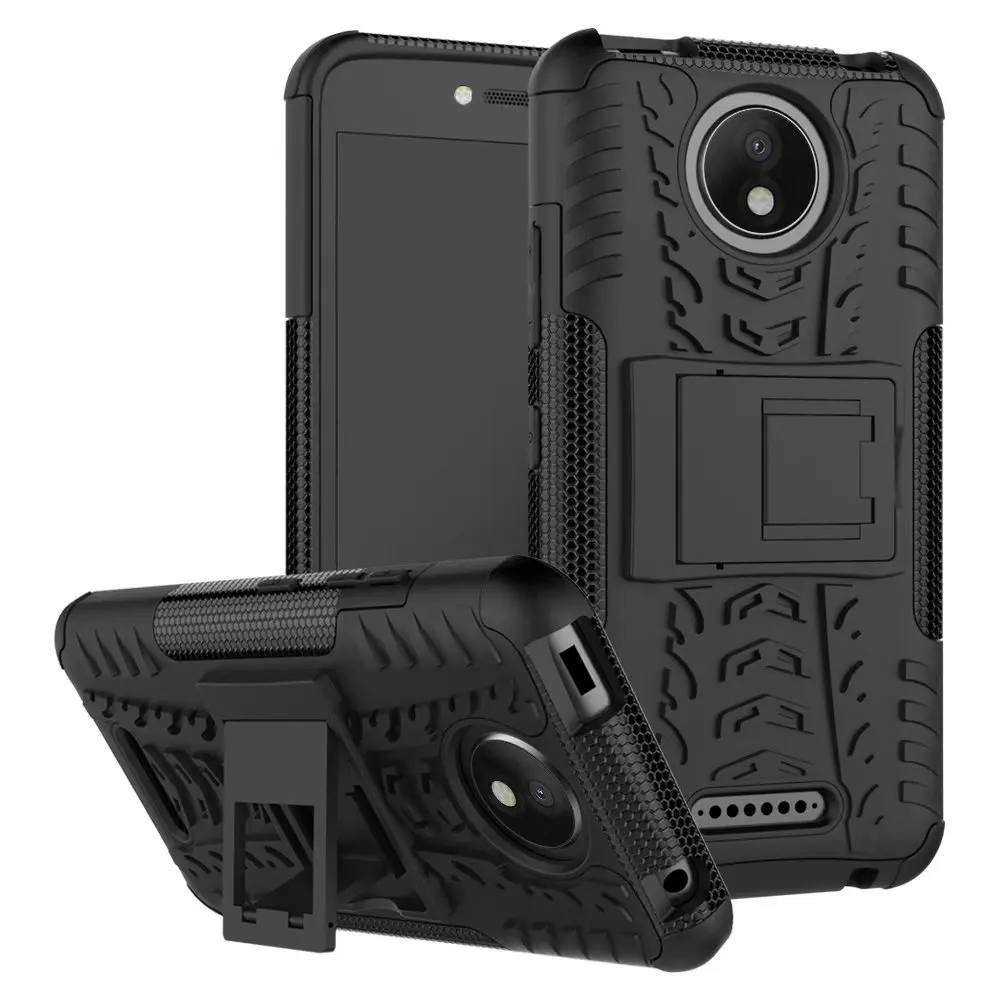 Чехол для Moto C сверхпрочный противоударный Гибридный Прочный силиконовый