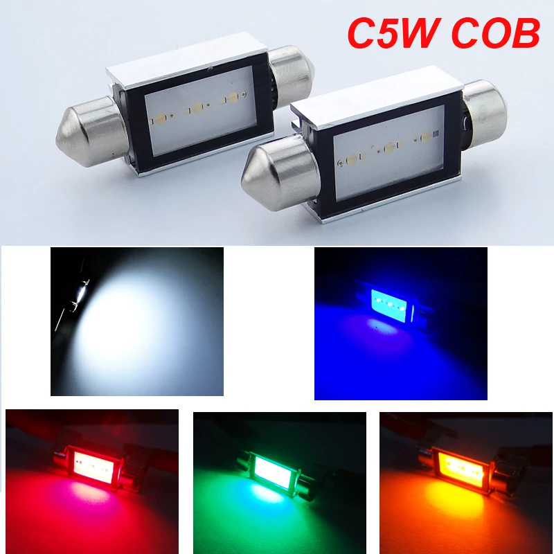 

4pcs super quality 100% Error free c5w 12V COB 39mm 42mm 6W 6418 6411 festoon canbus LED car Interior Light