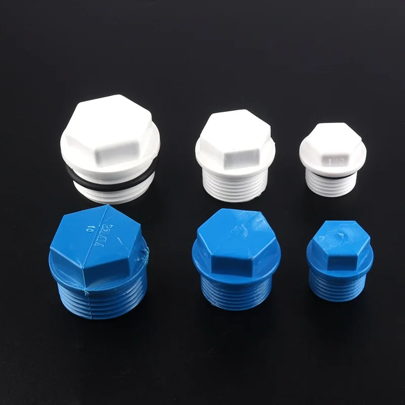 

5pcs 1/2"3/4"1" PVC Male Thread Plug for Garden Irrigation Stop Water PVC End Cap Plug