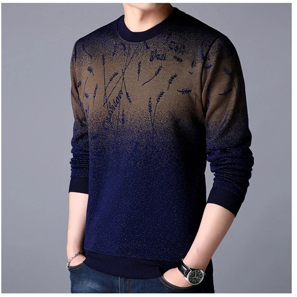2017 зимний утепленный свитер мужские теплые пуловеры повседневный вязаный