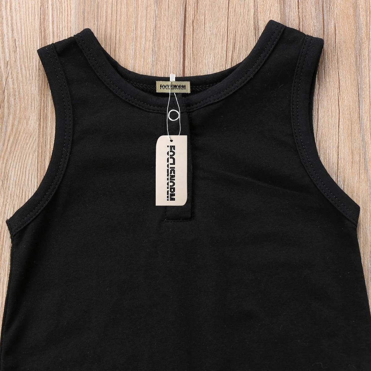 Детский однотонный хлопковый комбинезон без рукавов для новорожденных девочек и