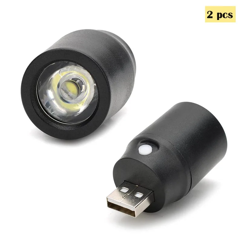 (2 шт./упак.) портативная USB лампа 120 лм 1 Вт Белая светодиодная светильник ильник