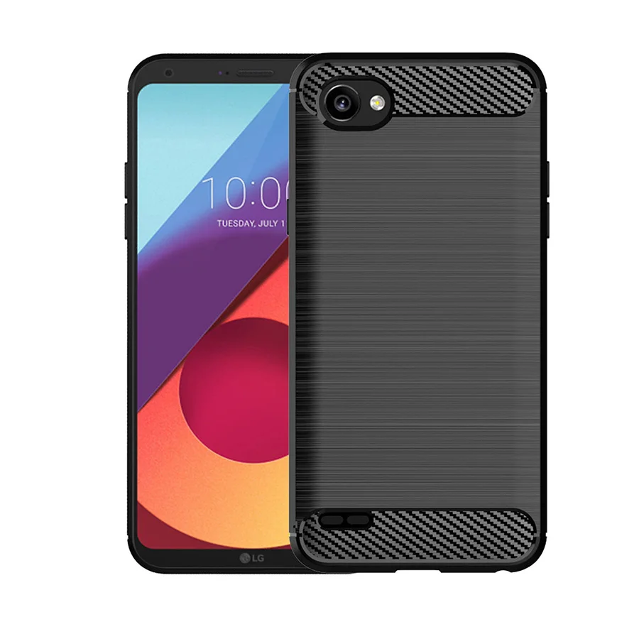 Rugged Armor with Resilient Shock Absorption and Carbon Fiber Design protective case for LG Q6/LG G6 Mini/LG Q6 Plus/LG Q6+ |