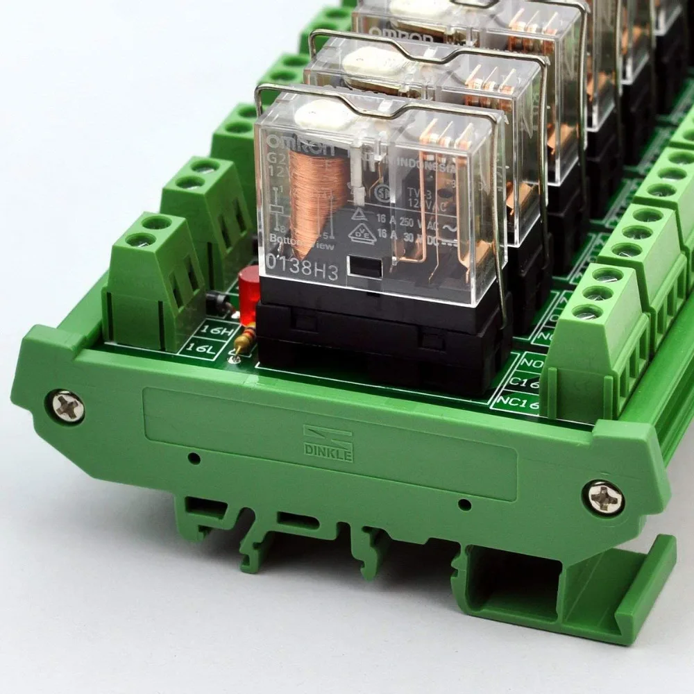 Электроника салон на din рейку AC/DC 12V Управляйте 16 SPDT 16Amp вставные Мощность
