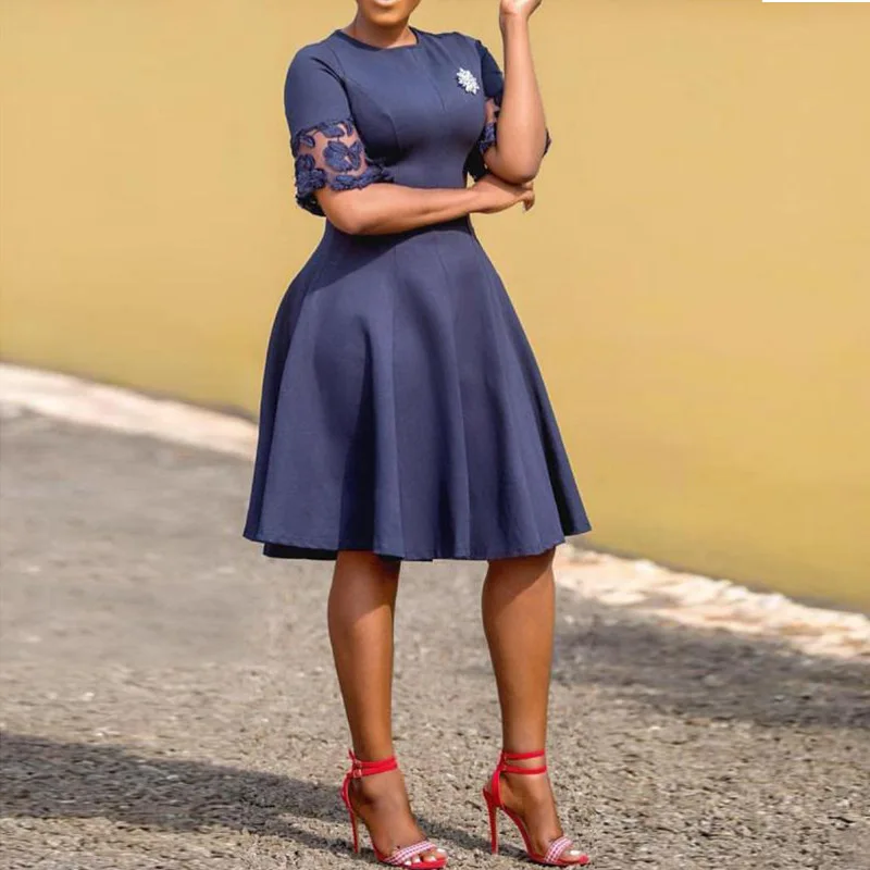 Африканские платья для женщин Офисная ретро элегантная новая стильная