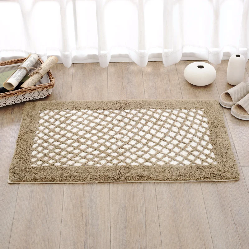 Хлопковые коврики из синели мягкий маленький коврик для ног с ромбовидным узором